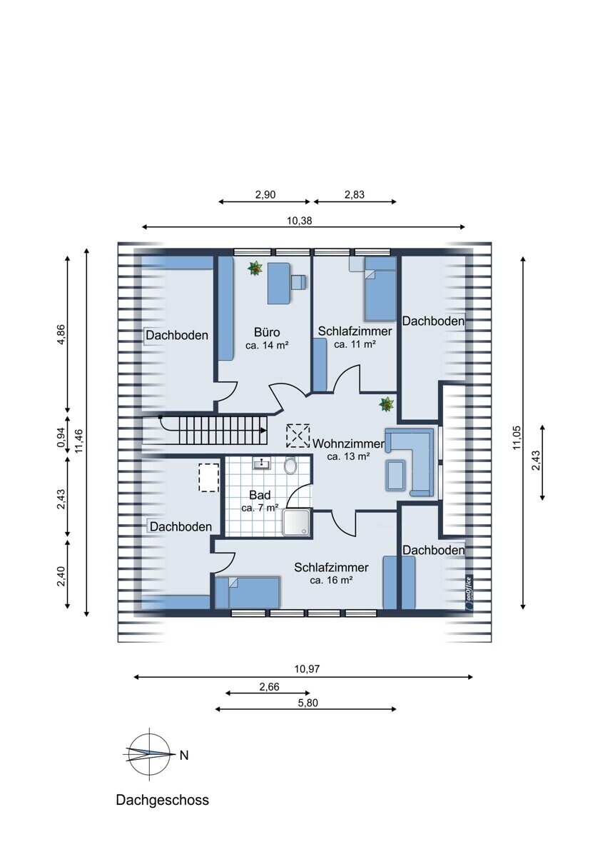Grundriss Dachgeschoss