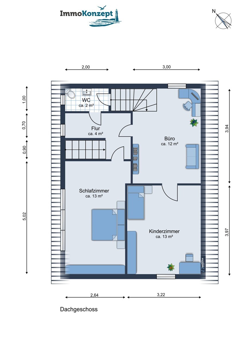 Grundriss Dachgeschoss