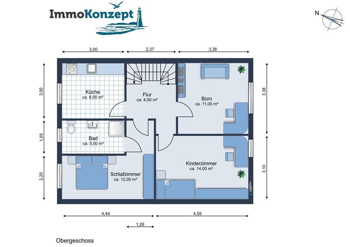 Grundriss Obergeschoss