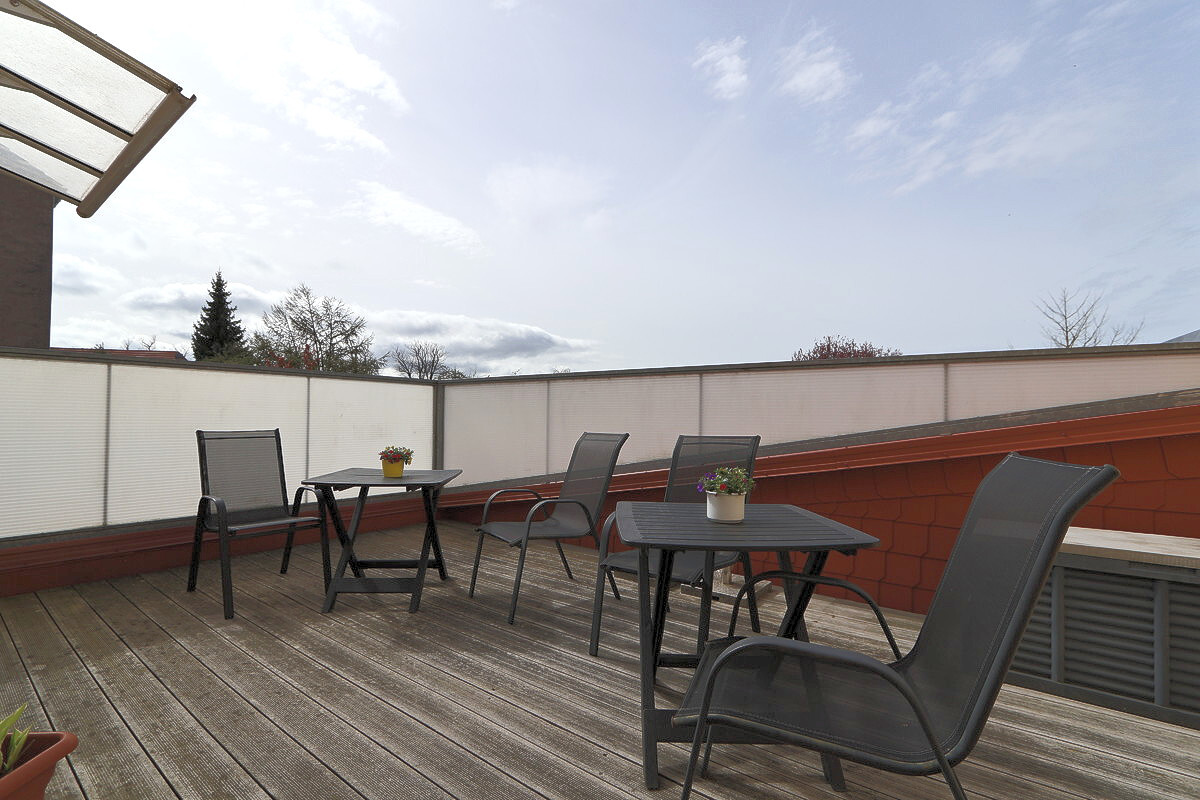 Die bequeme Dachterrasse