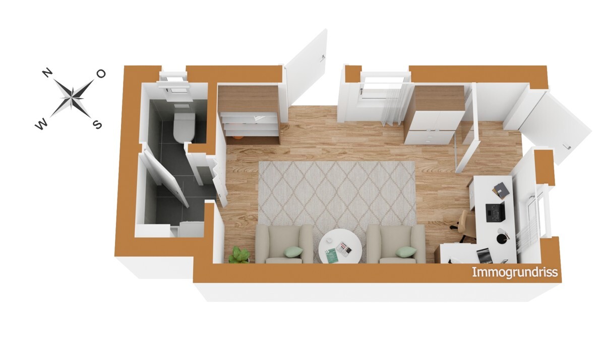 Grundriss Mehrzweckgebäude 3D