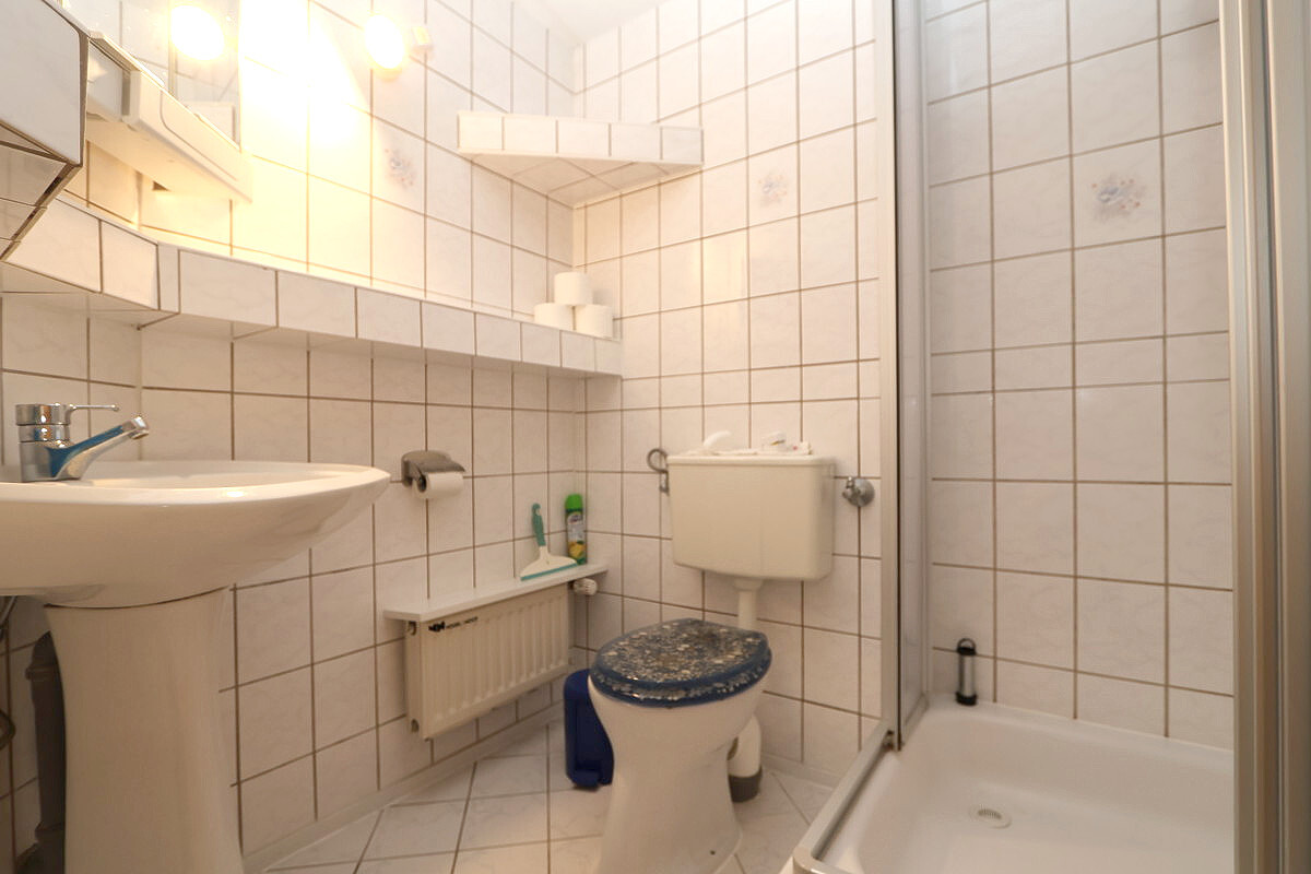 Das innenliegende Duschbad