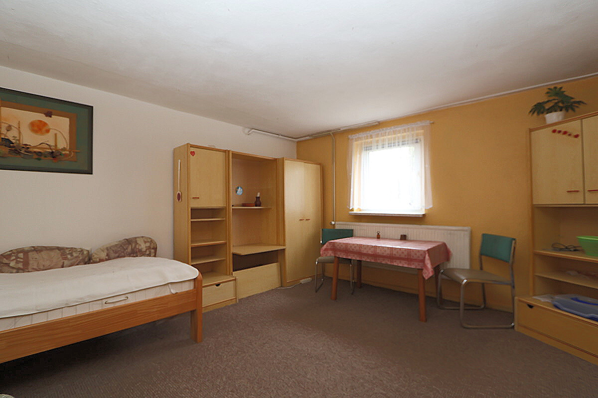Das Schlafzimmer im Kellergeschoss