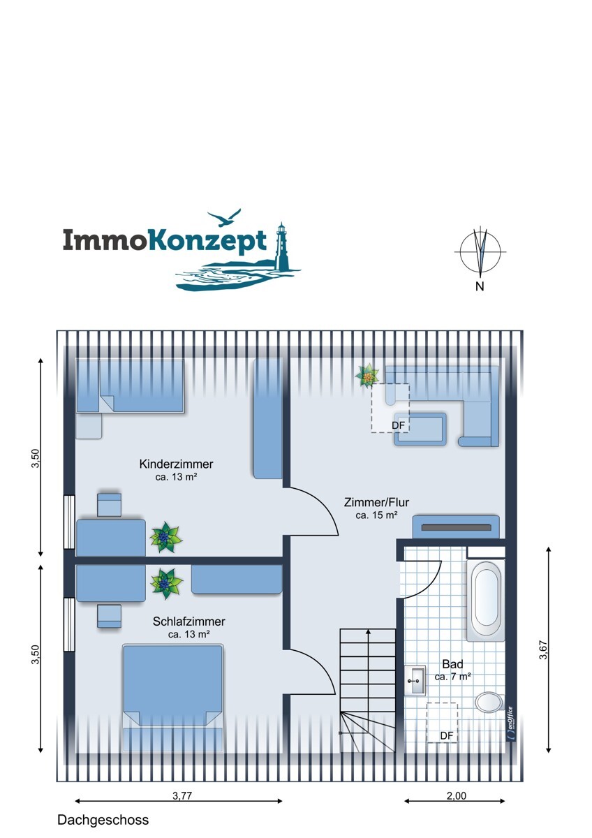 Grundriss DG links