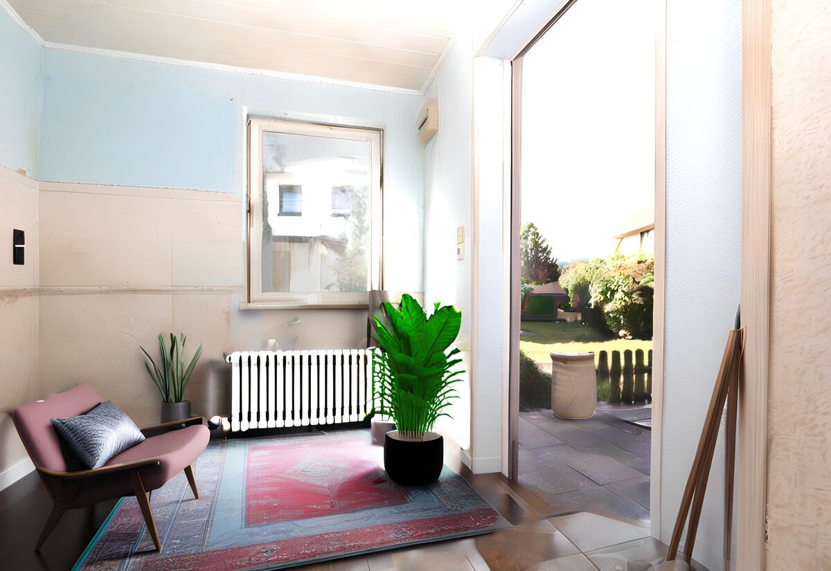 Der Windfang im Bungalow