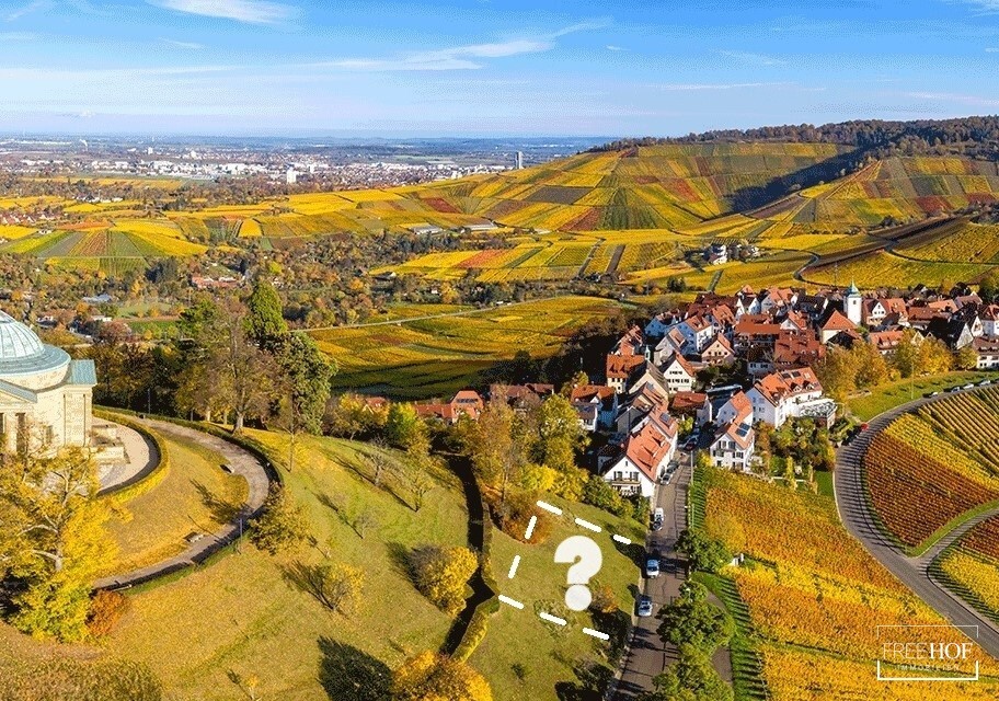 Foto von Homepage + Grundstück - Markierung