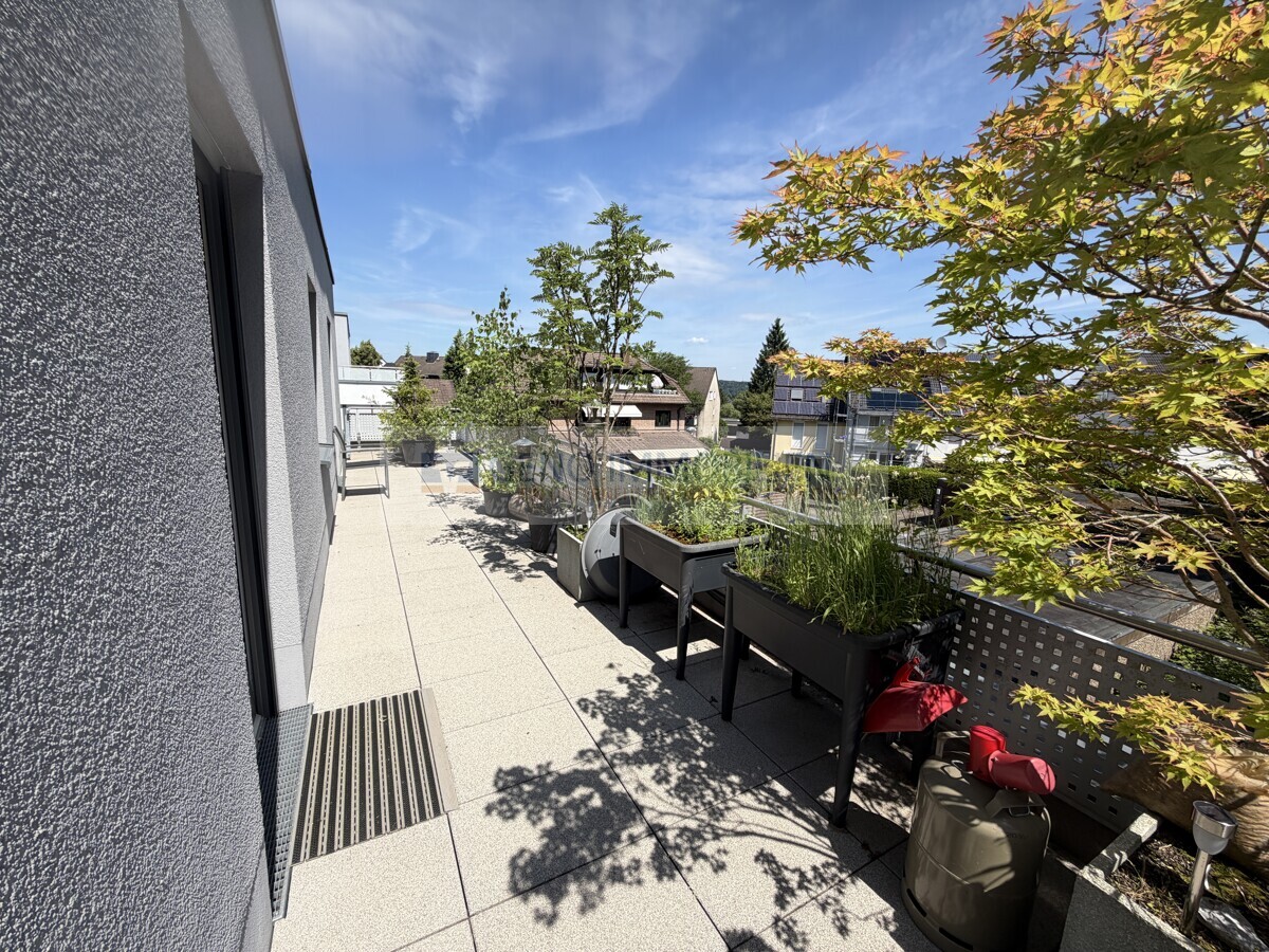 Seitliche Dachterrasse