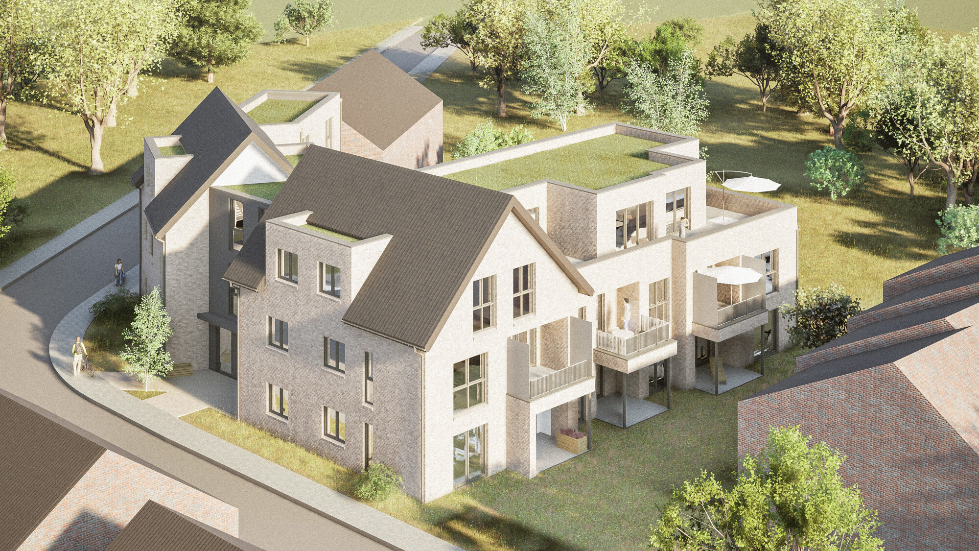 Visualisierung Außenansicht - Vogelperspektive 2