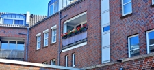 Blick zum Balkon