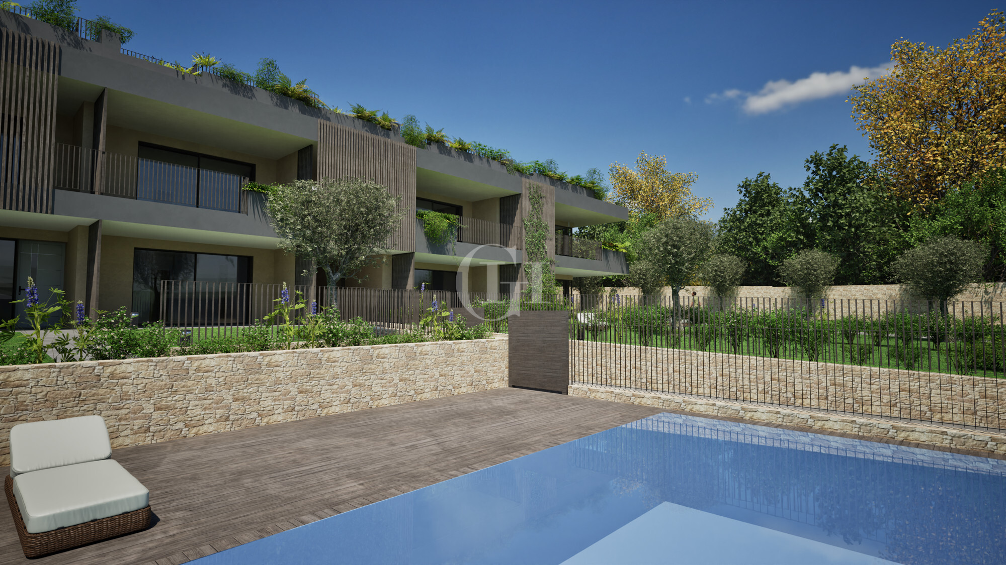 Penthouse - Four-bedroom apartment with lake view terrace and private ...