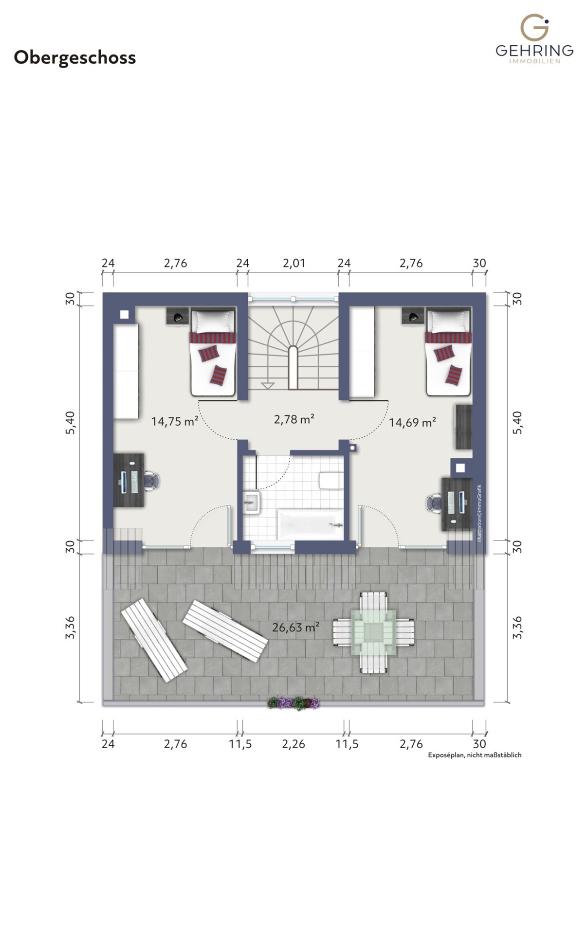 Grundriss Obergeschoss