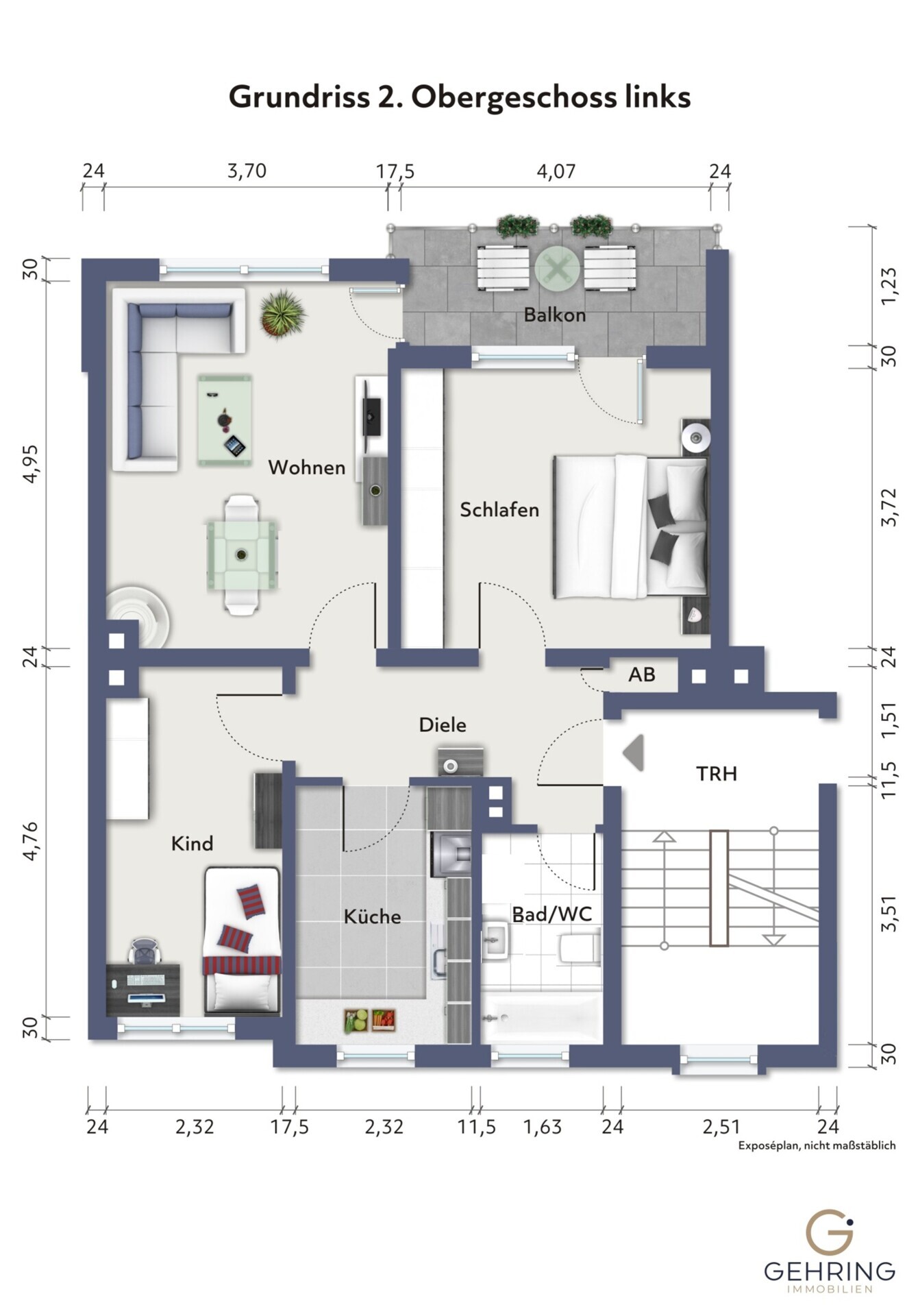 Grundriss, 2. Obergeschoss links
