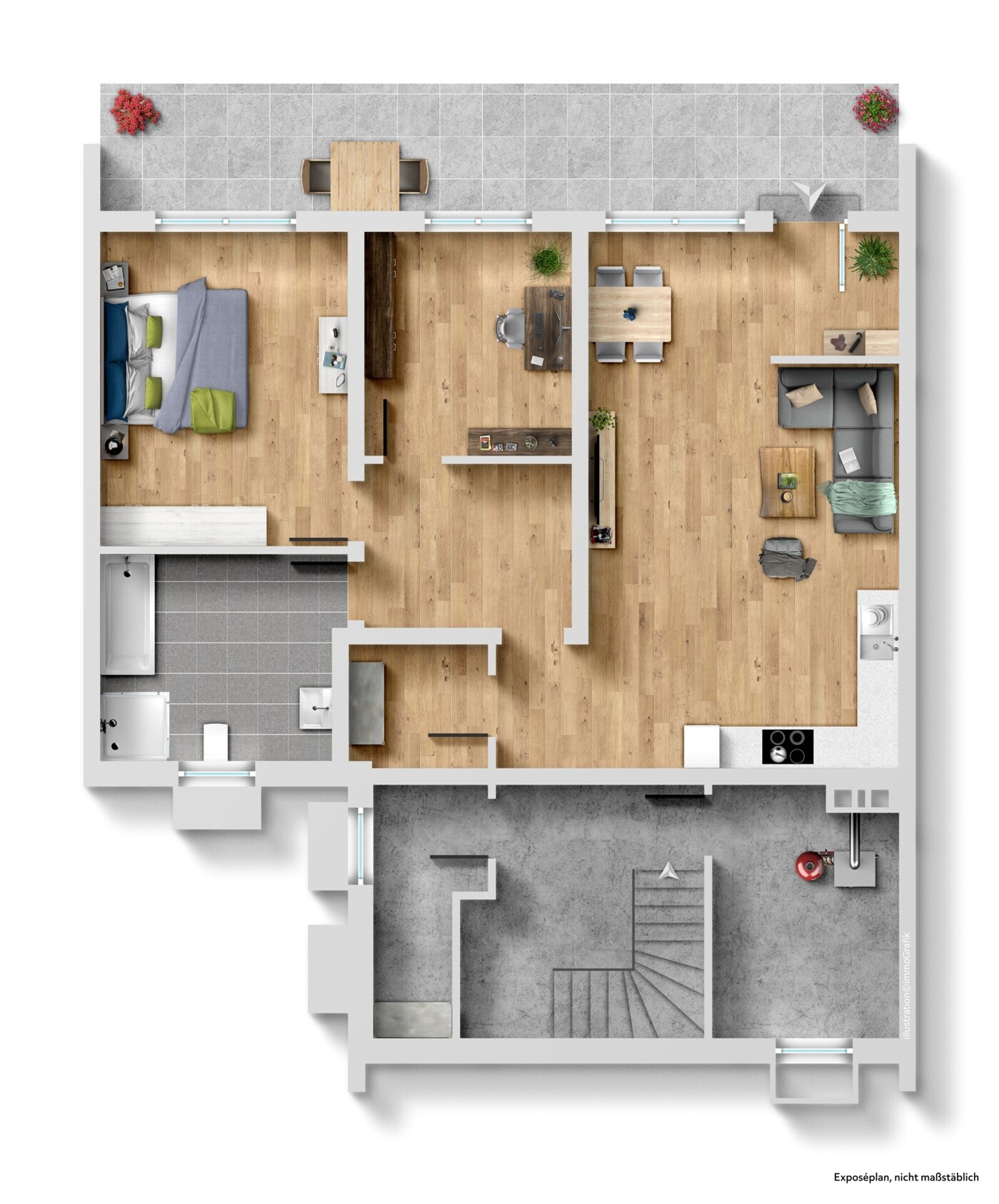Alternativer Grundriss, Souterrain