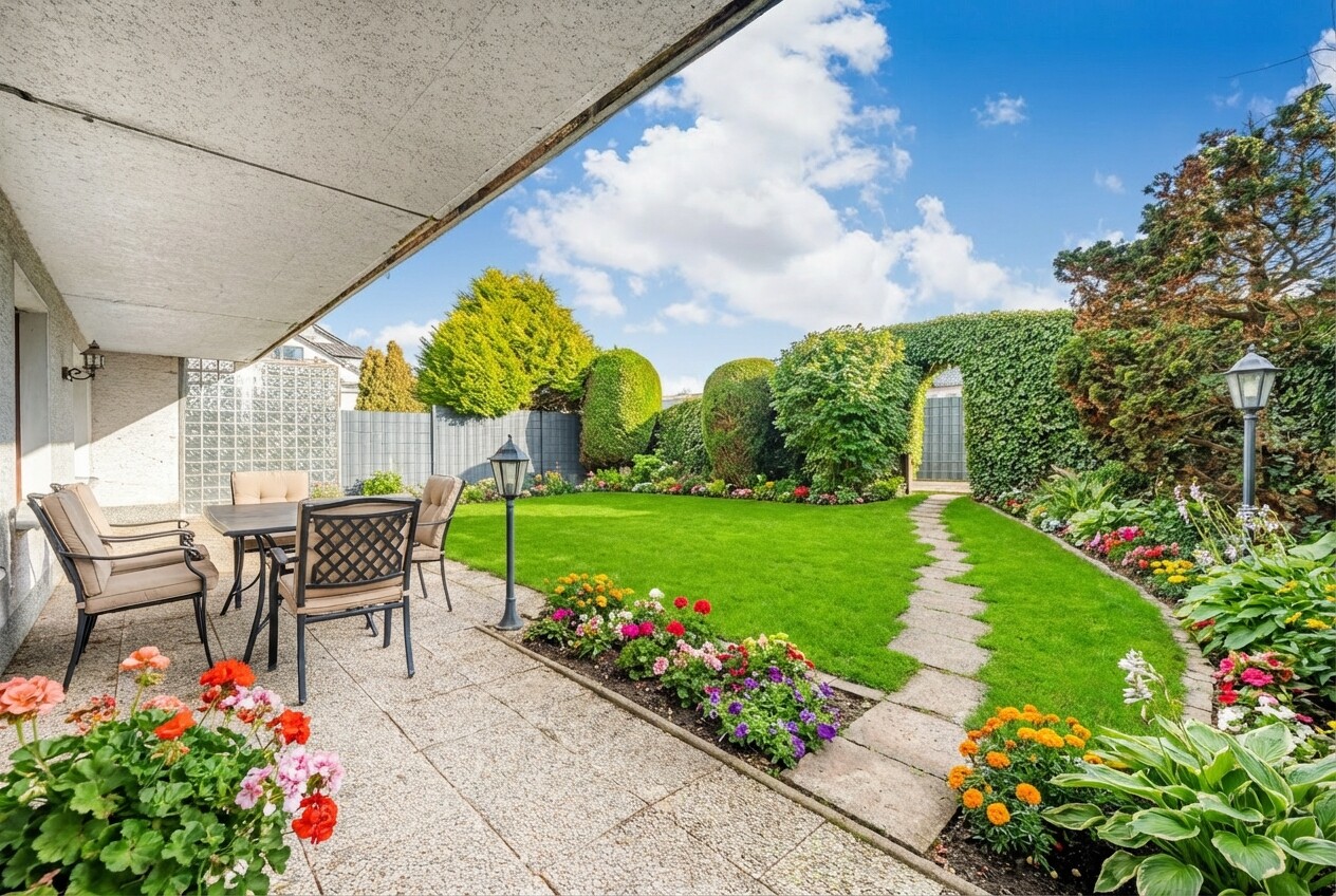 Visualisierung, Terrasse, Garten