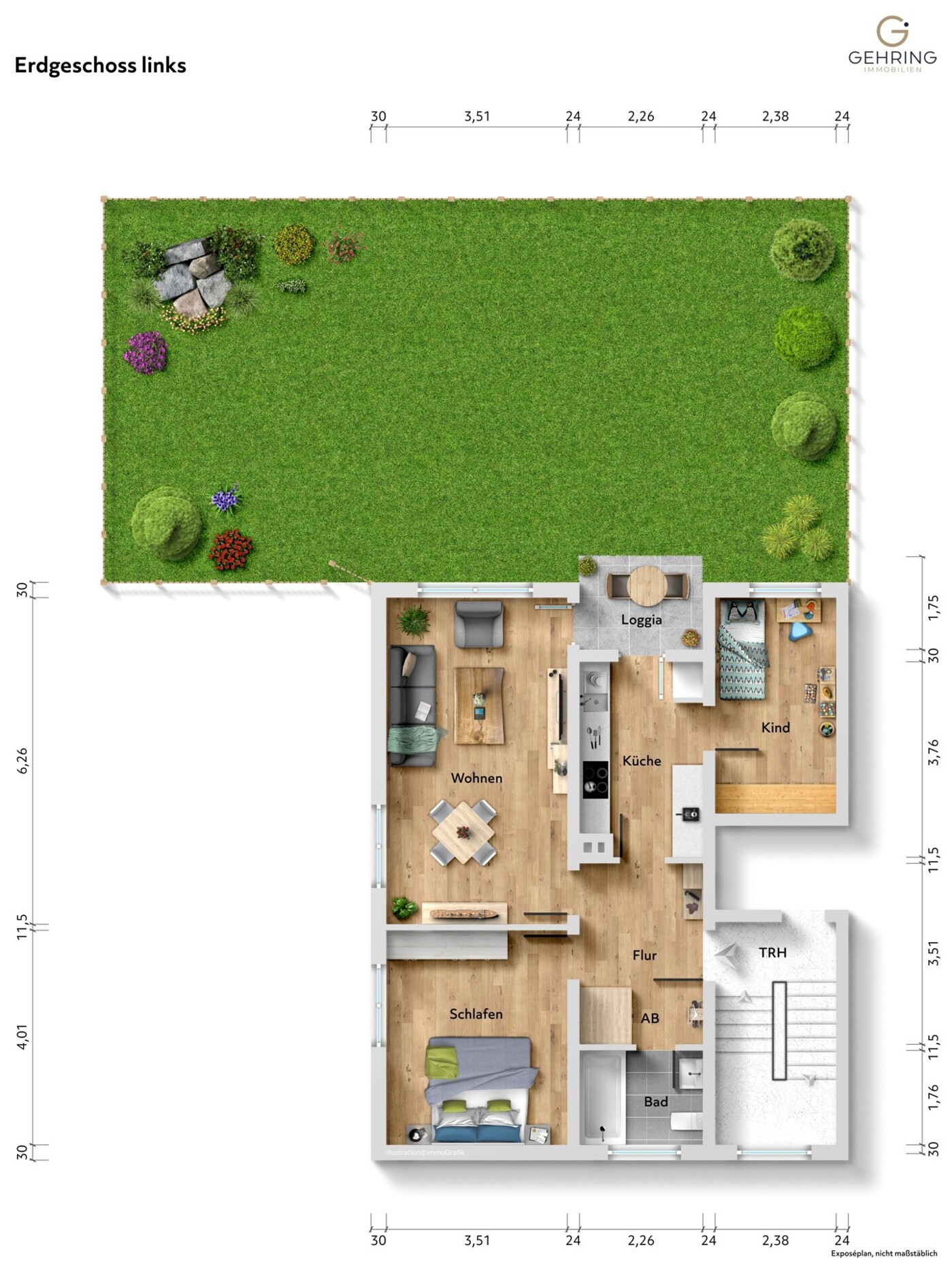Grundriss Erdgeschoss links