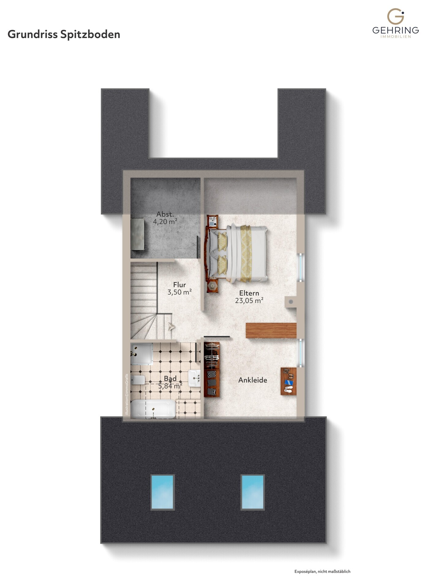 Grundriss Spitzboden