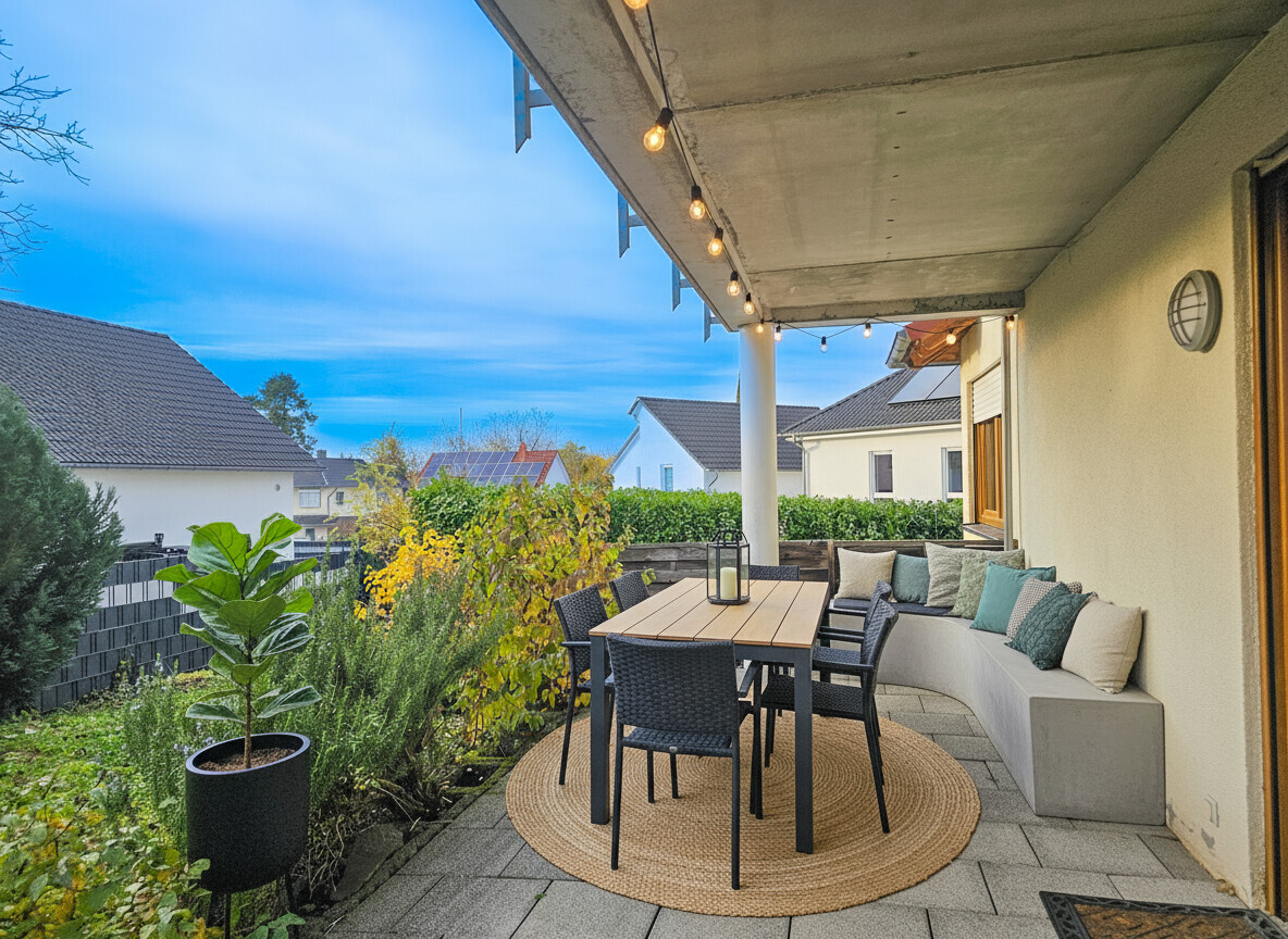 schöner Terrassenbereich