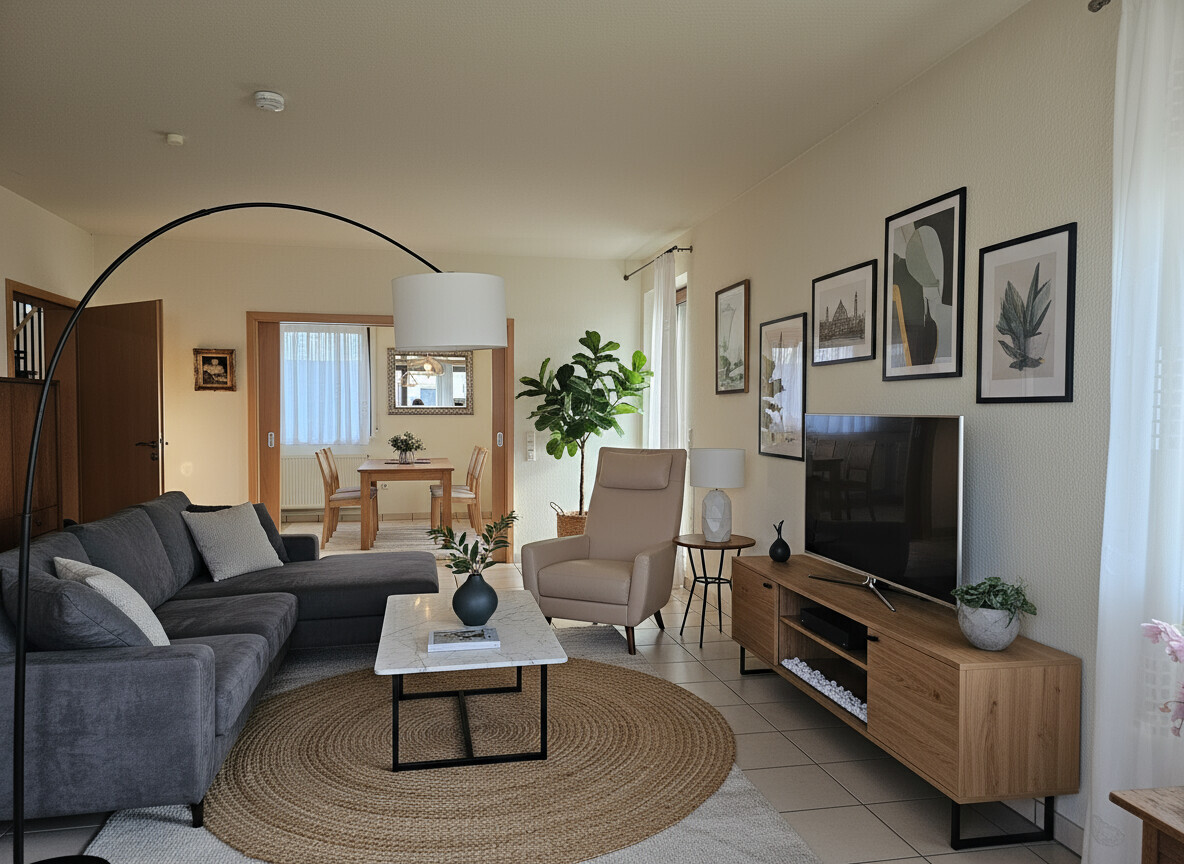 geräumiges Wohn- und Esszimmer