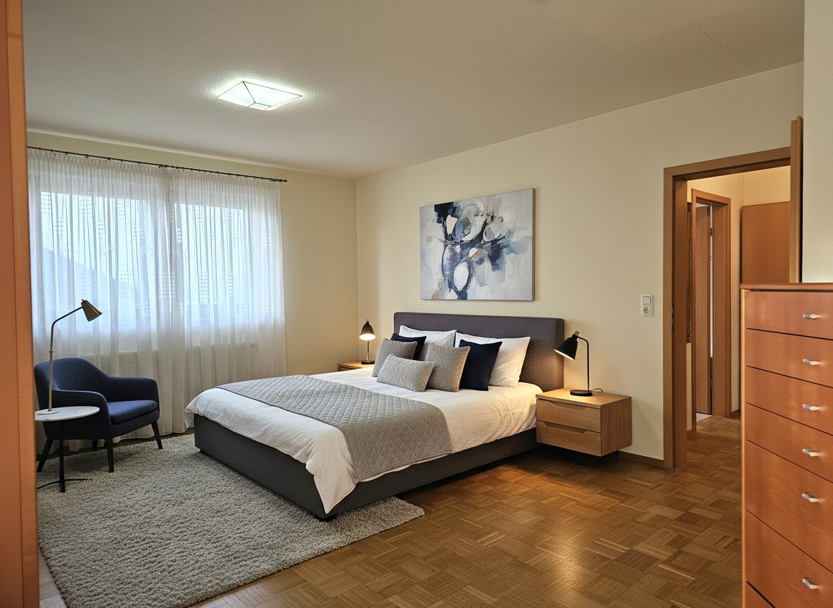 großzügiges Schlafzimmer