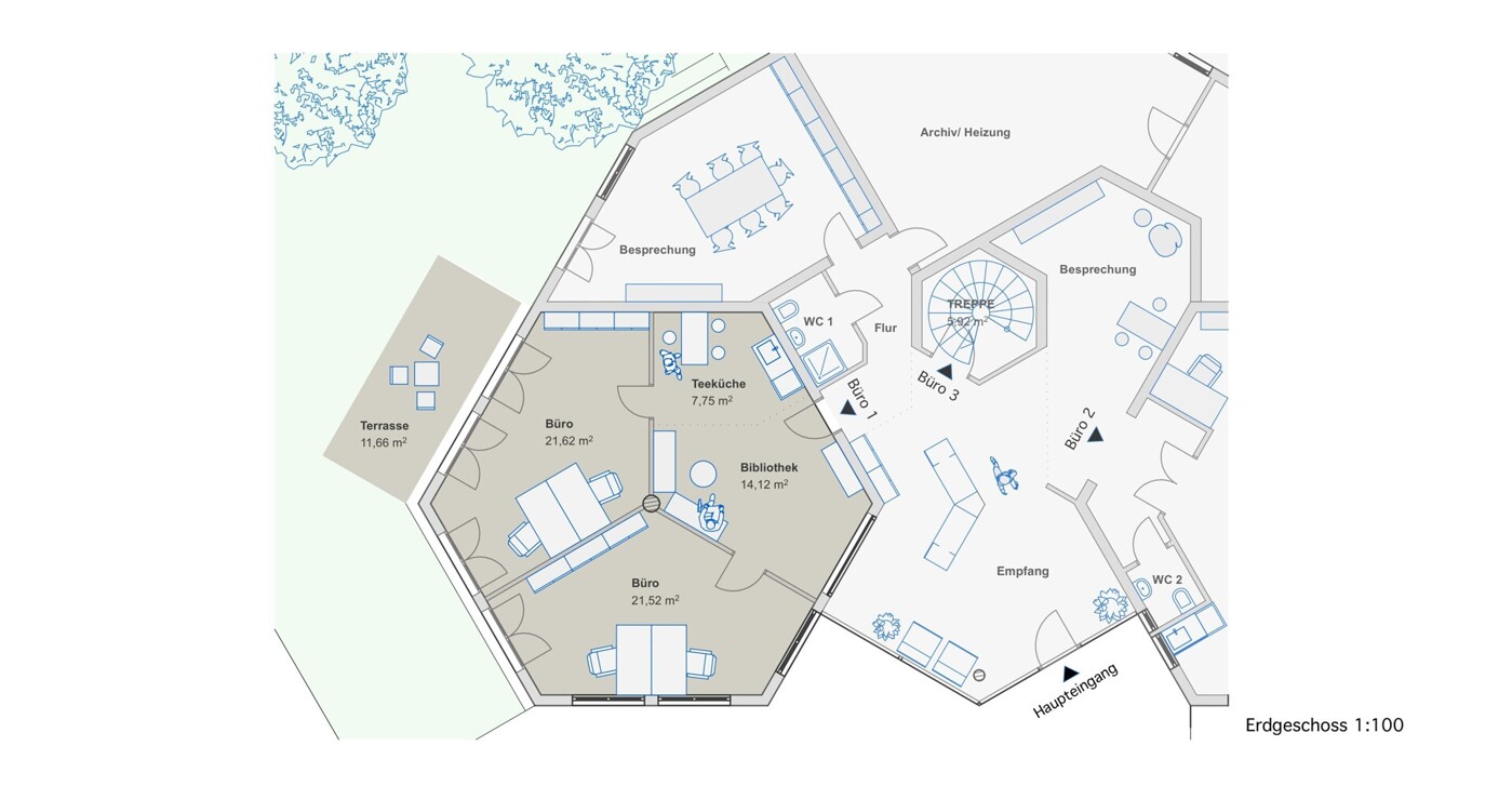 Grundriss linke Einheit