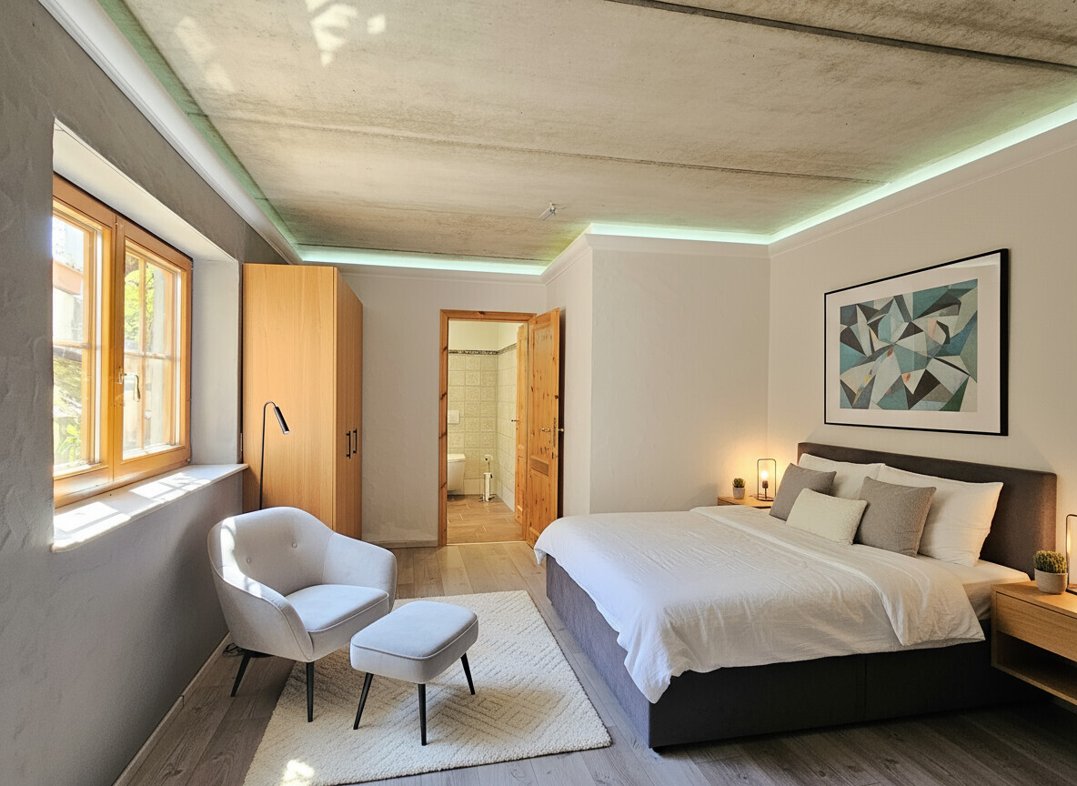 Schlafzimmer im Untergeschoss