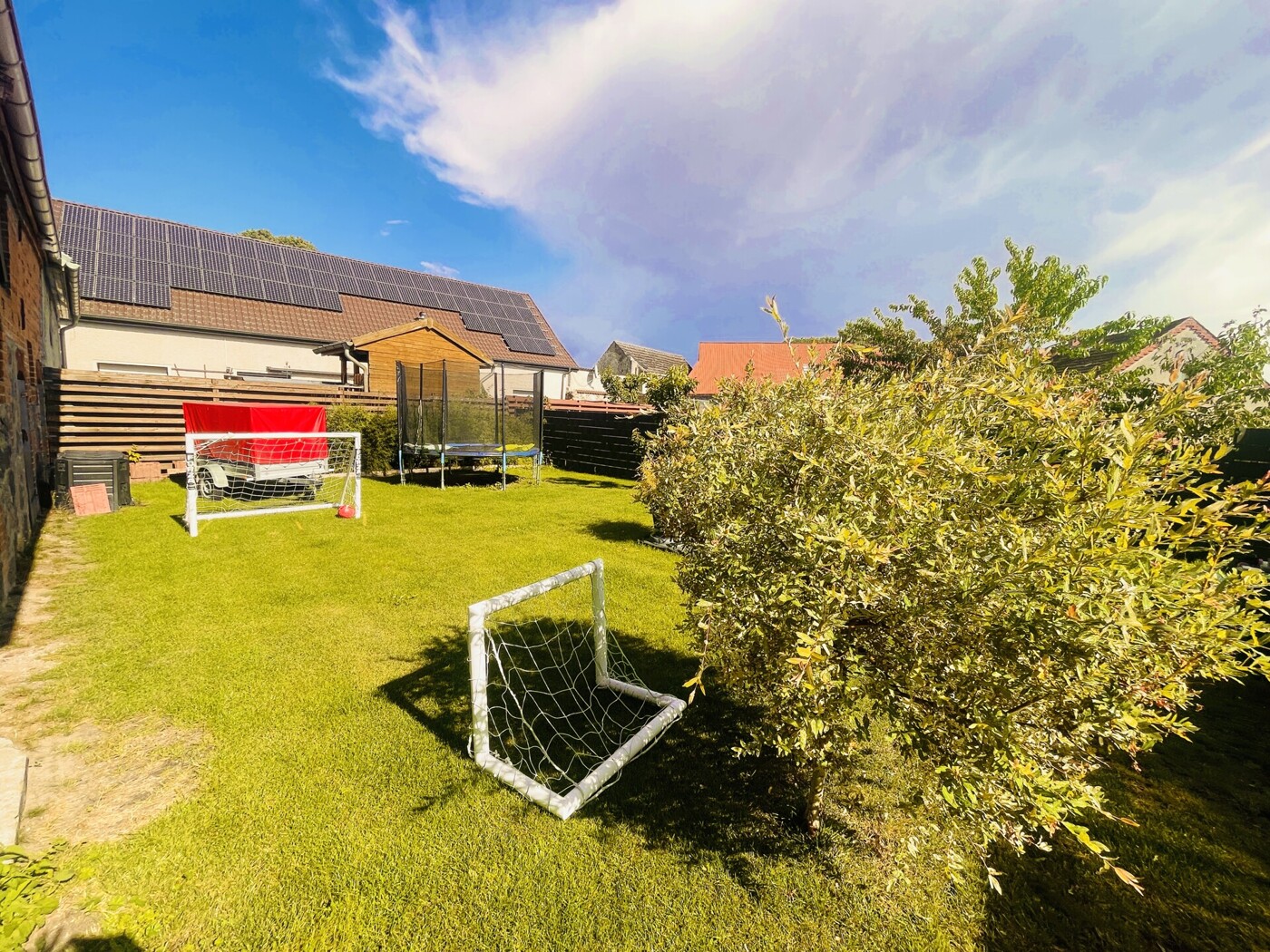 Blick in Richtung Gartenfläche