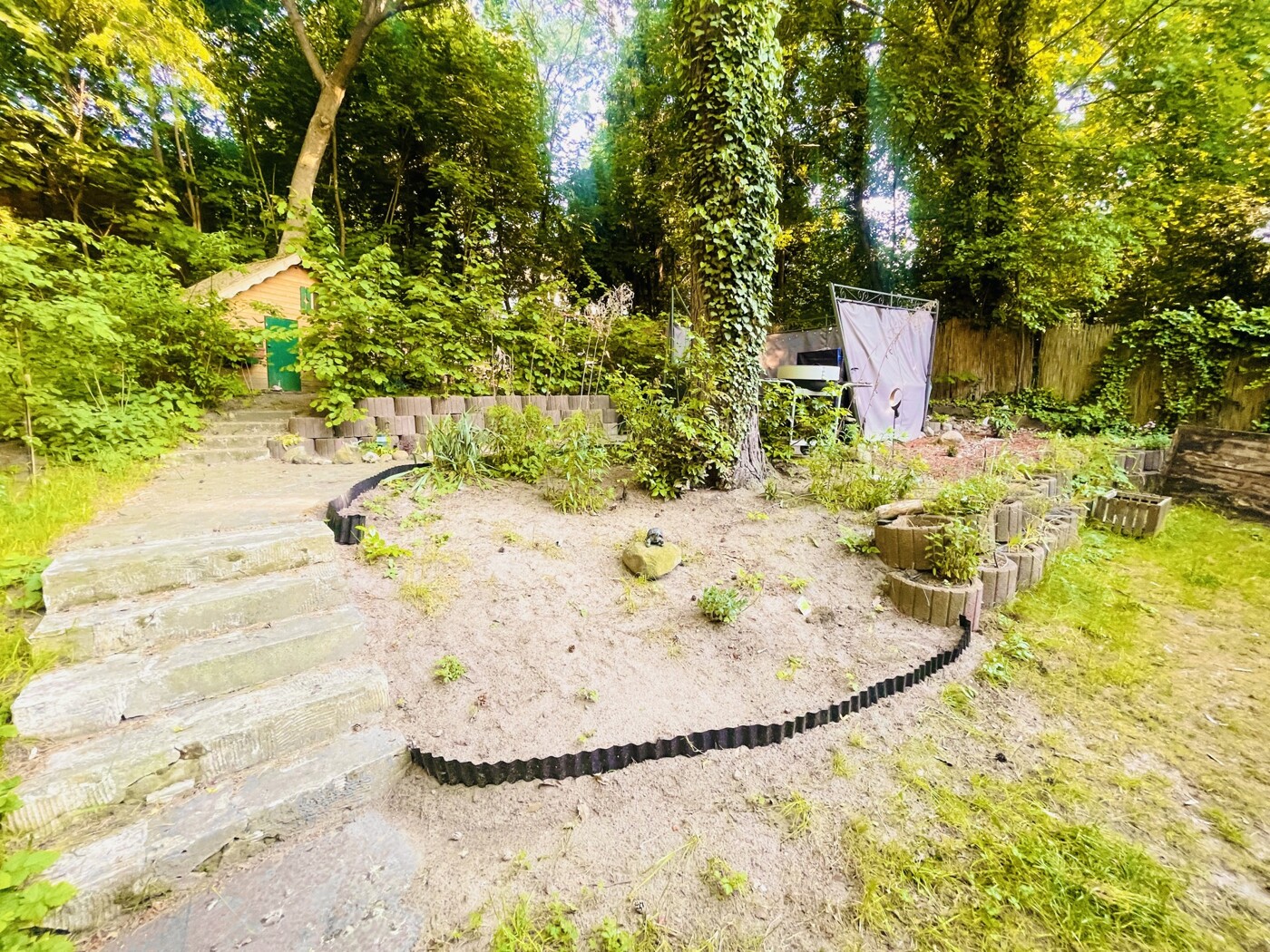 Blickrichtung: Rückseite des Grundstücks