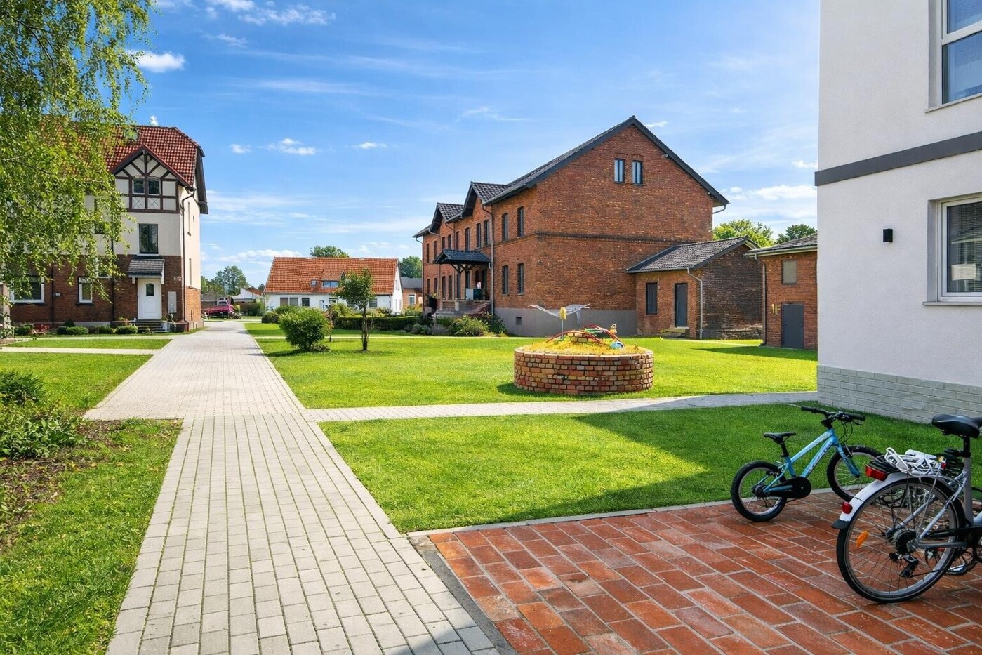 Ansicht in Richtung Immobiliensiedlung