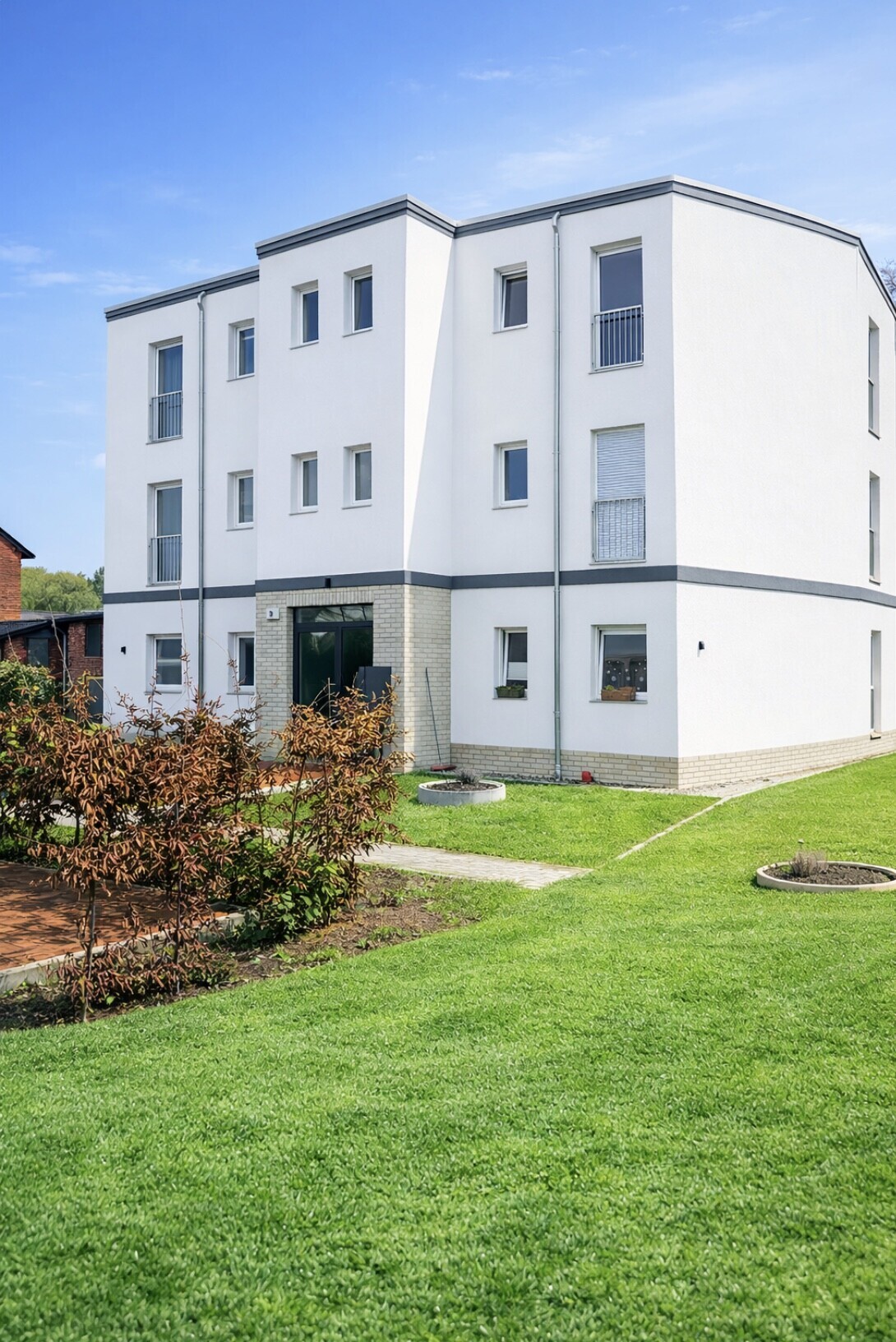 Ansicht in Richtung Neubau-MFH