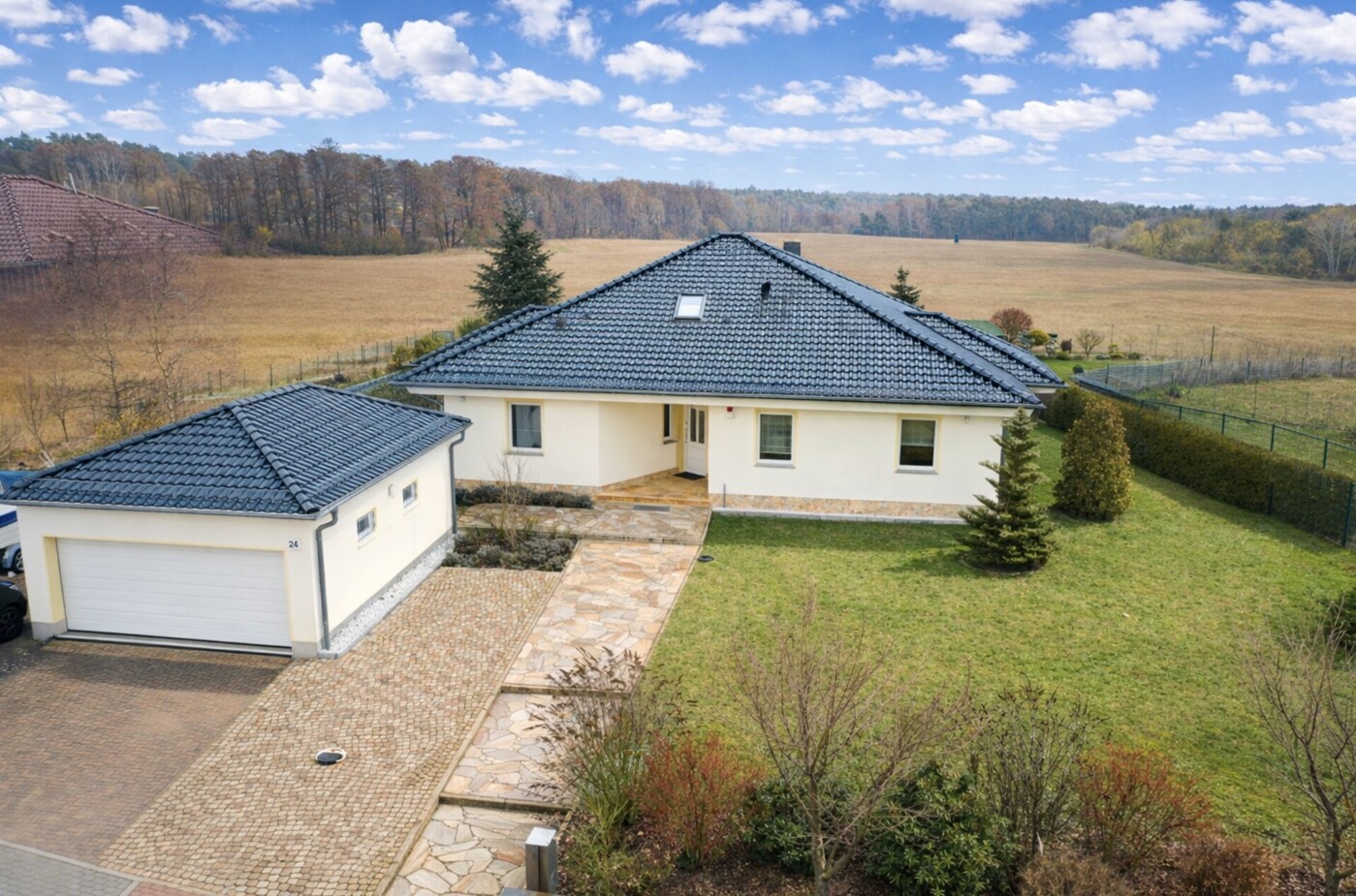 Blick in Richtung Grundstück