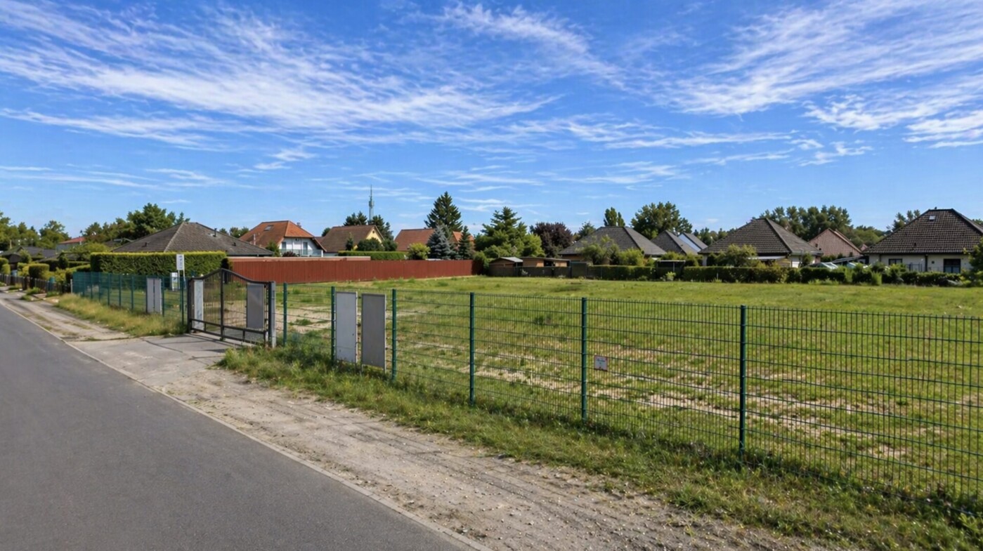 Blick in Richtung Grundstück