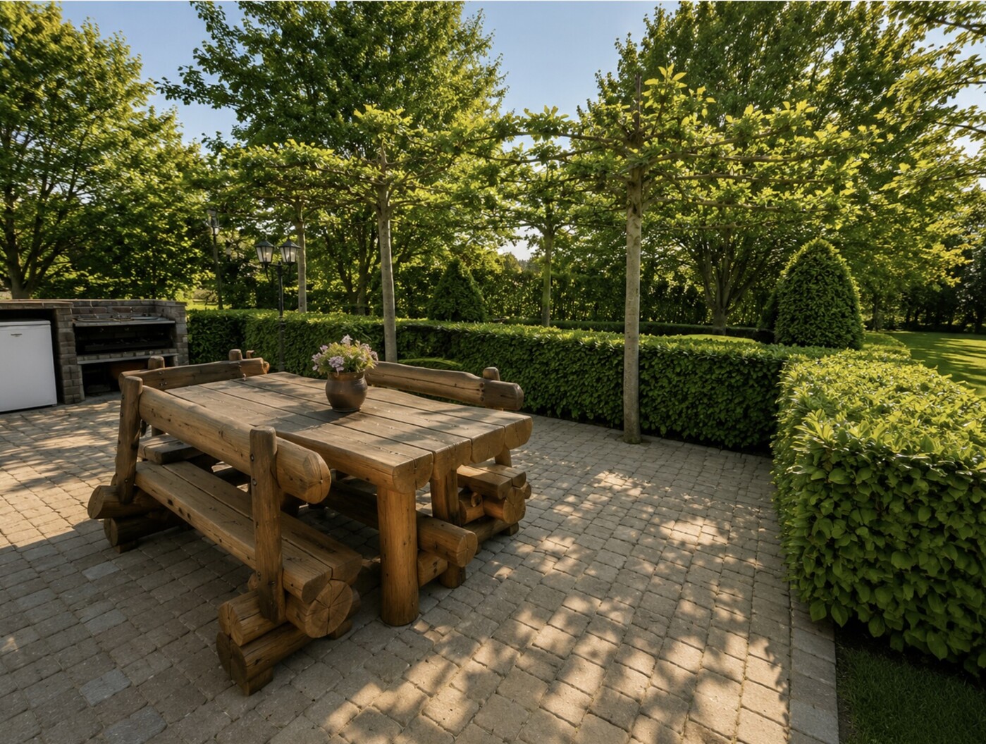 Sitzbereich - gepflastert