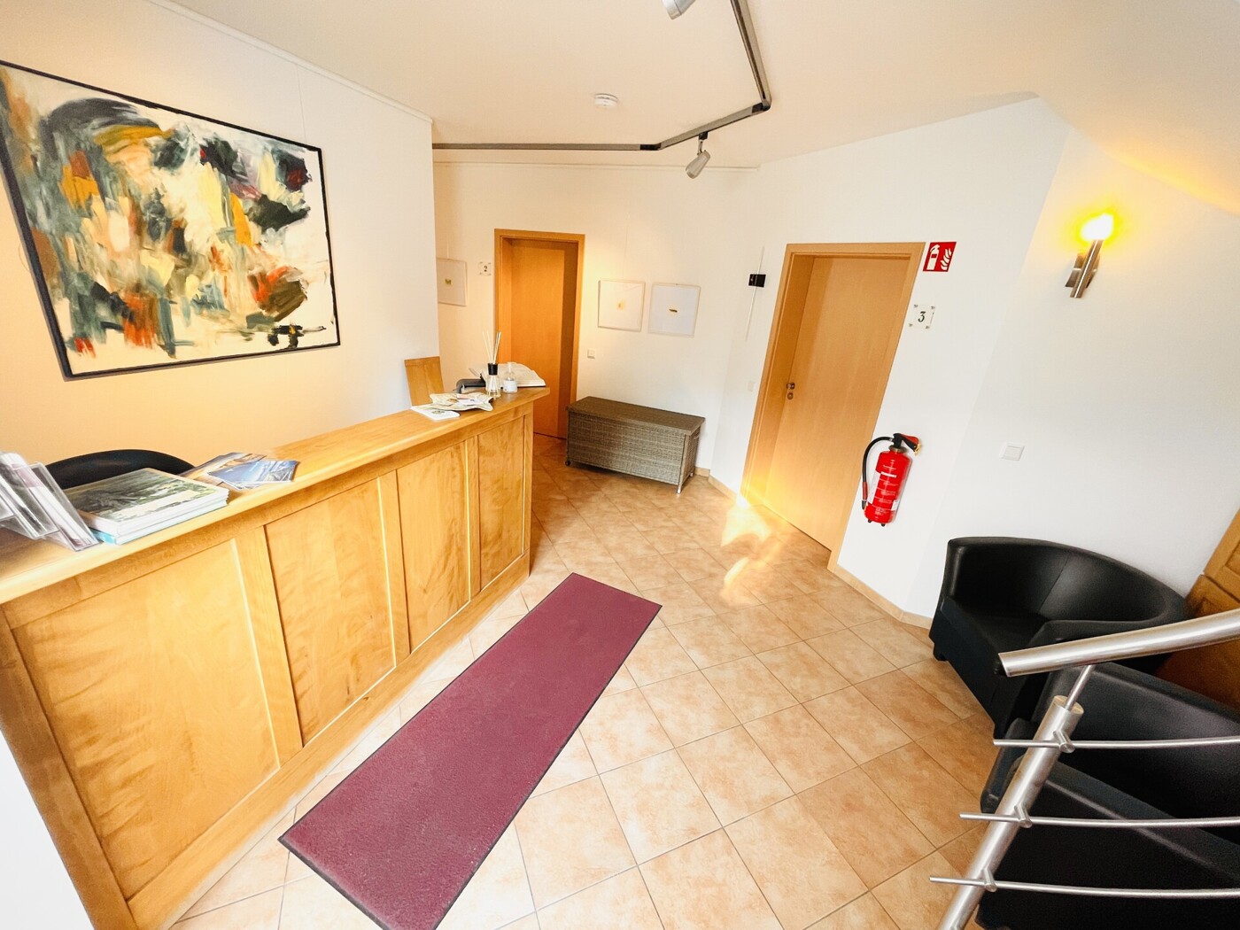 Blick in Richtung - Pension - Eingangsbereich
