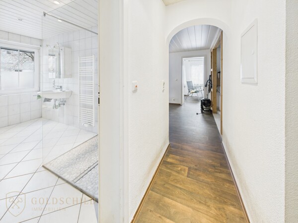 Blick ins Badezimmer