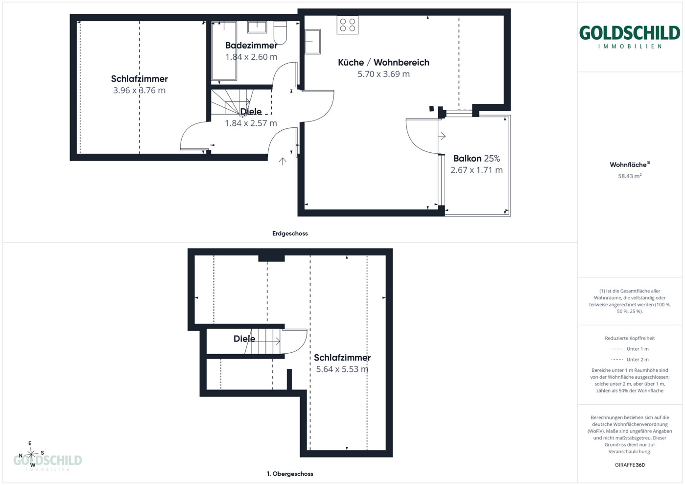 Grundrisse Maisonette Zavelstein
