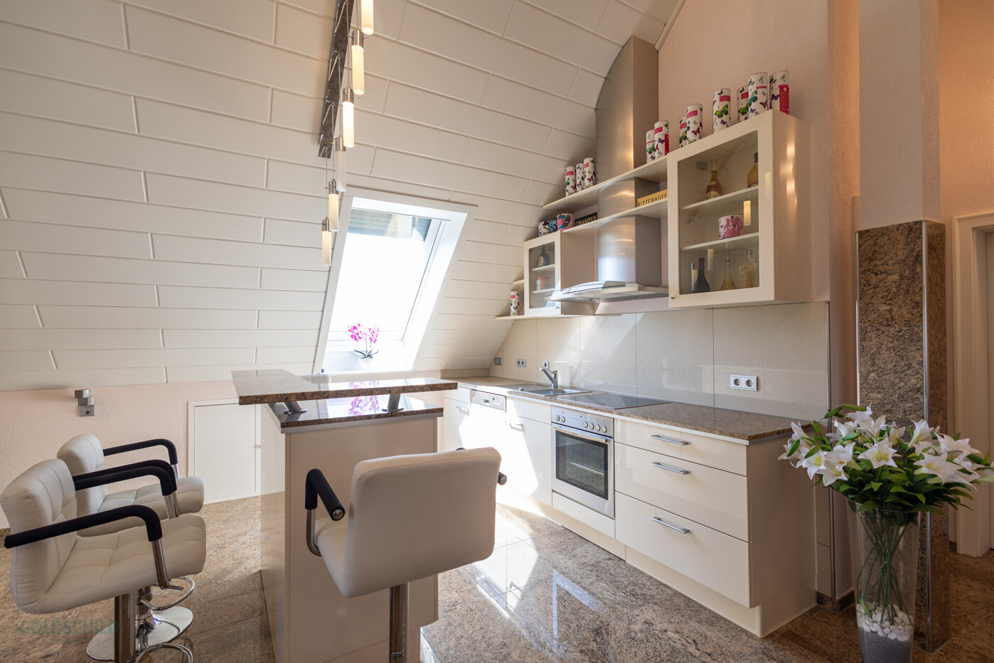 Cucina a vista con bancone