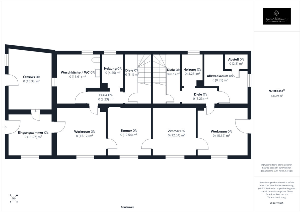 Grundriss Souterrain