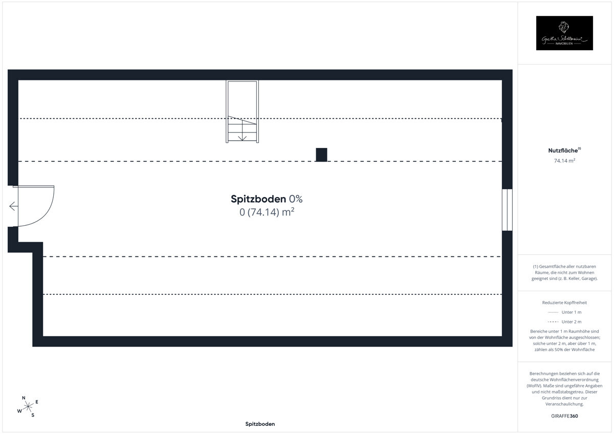 Grundriss Spitzboden