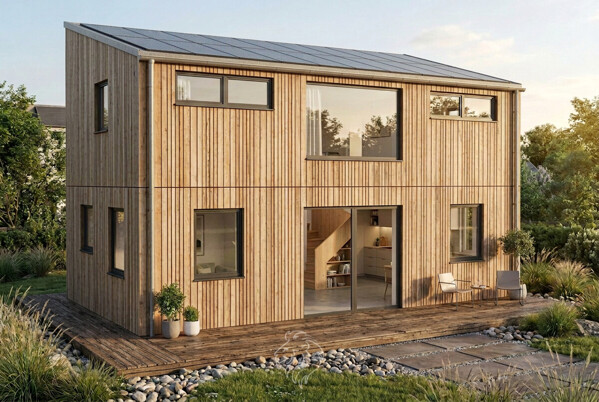 casita luminosa - KI-generierte Visualisierung des geplanten Zustands, Abweichungen möglich