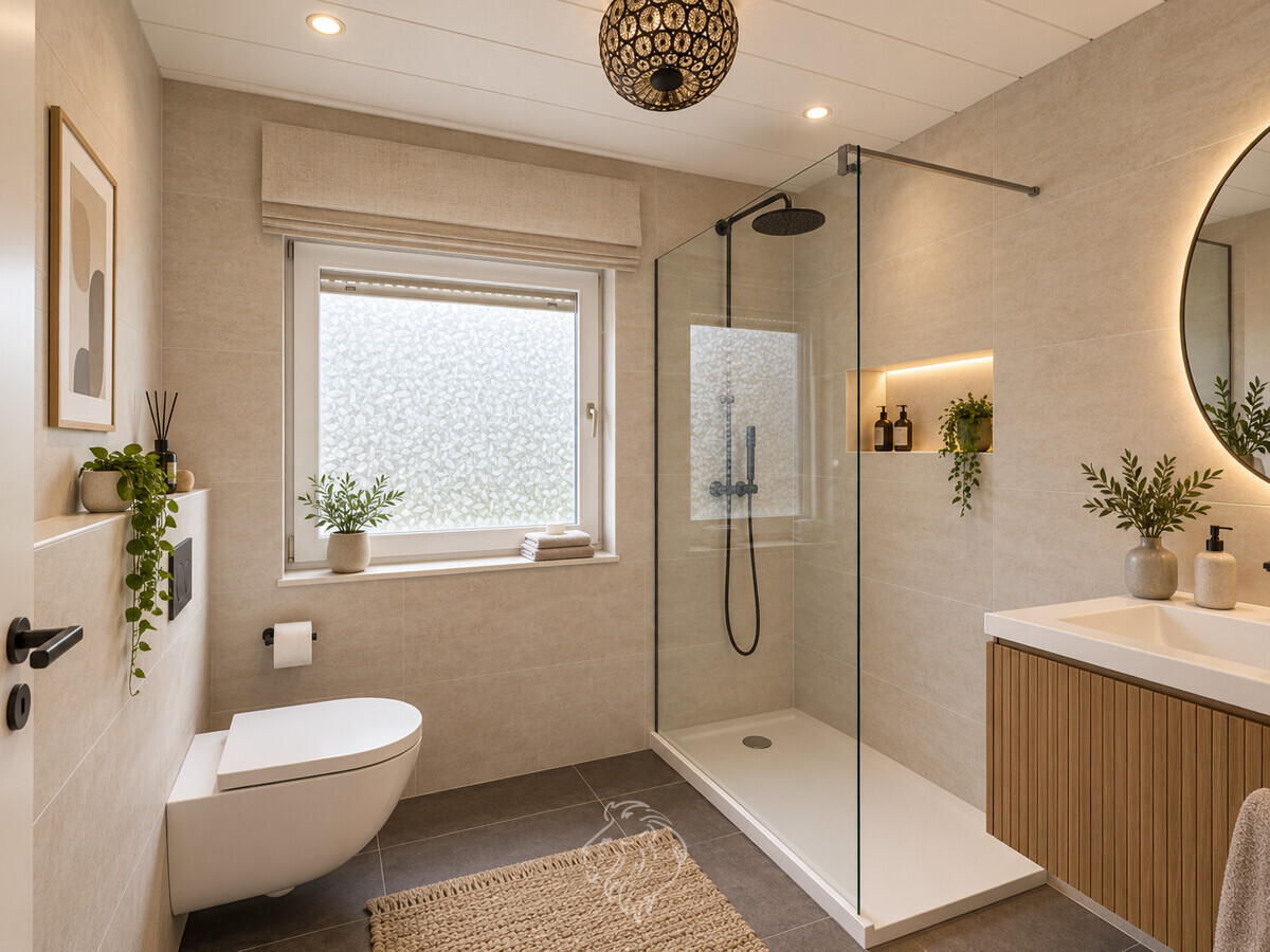 WC EG visualisiert - Dieses Bild wurde virtuell möbliert und dient der Veranschaulichung.