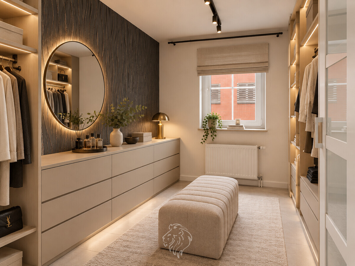 Ankleidezimmer 1.OG (Wurde digital möbliert)