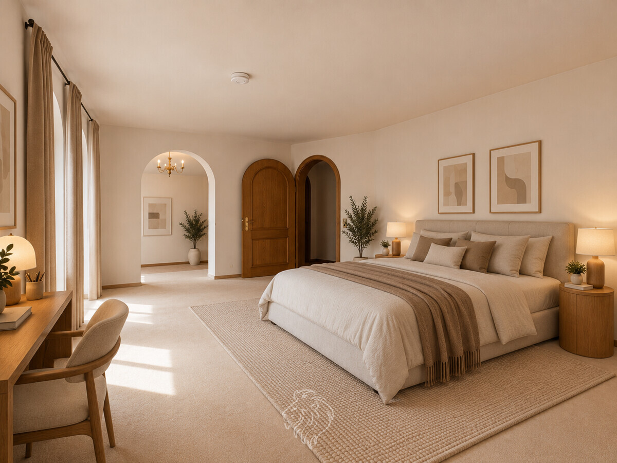 Schlafzimmer OG (wurde virtuell möbeliert)