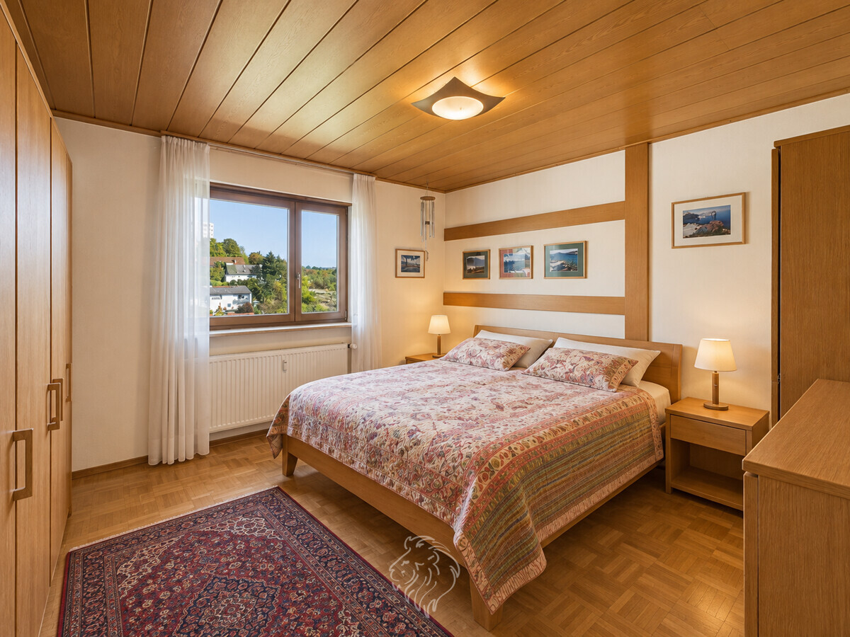 Schlafzimmer EG (wurde virtuell bearbeitet und dient zur Veranschaulichung)