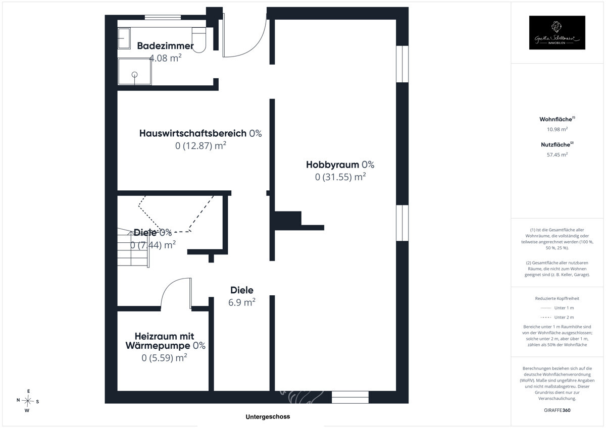 Grundriss Untergeschoss