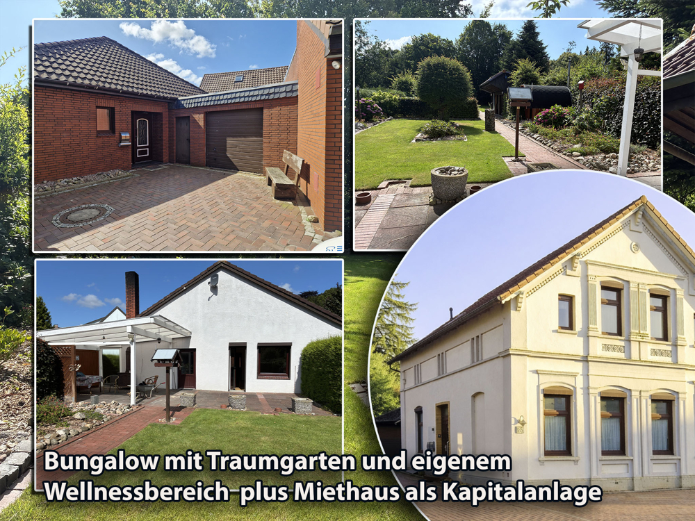 Bungalow mit Wellnessbereich und Kapitalanlage