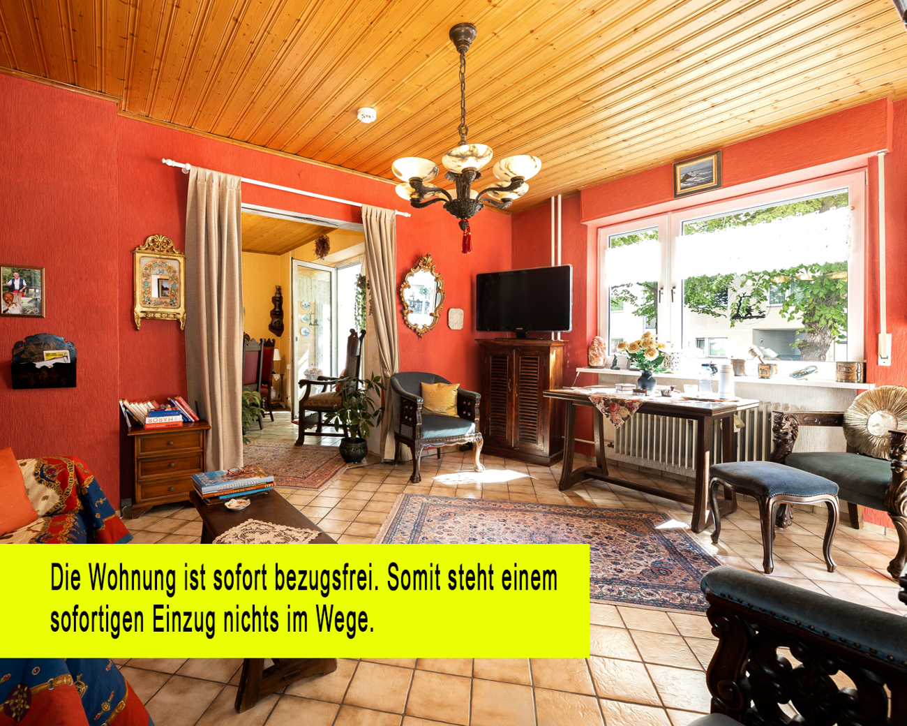 Die Wohnung ist sofort bezugsfrei.