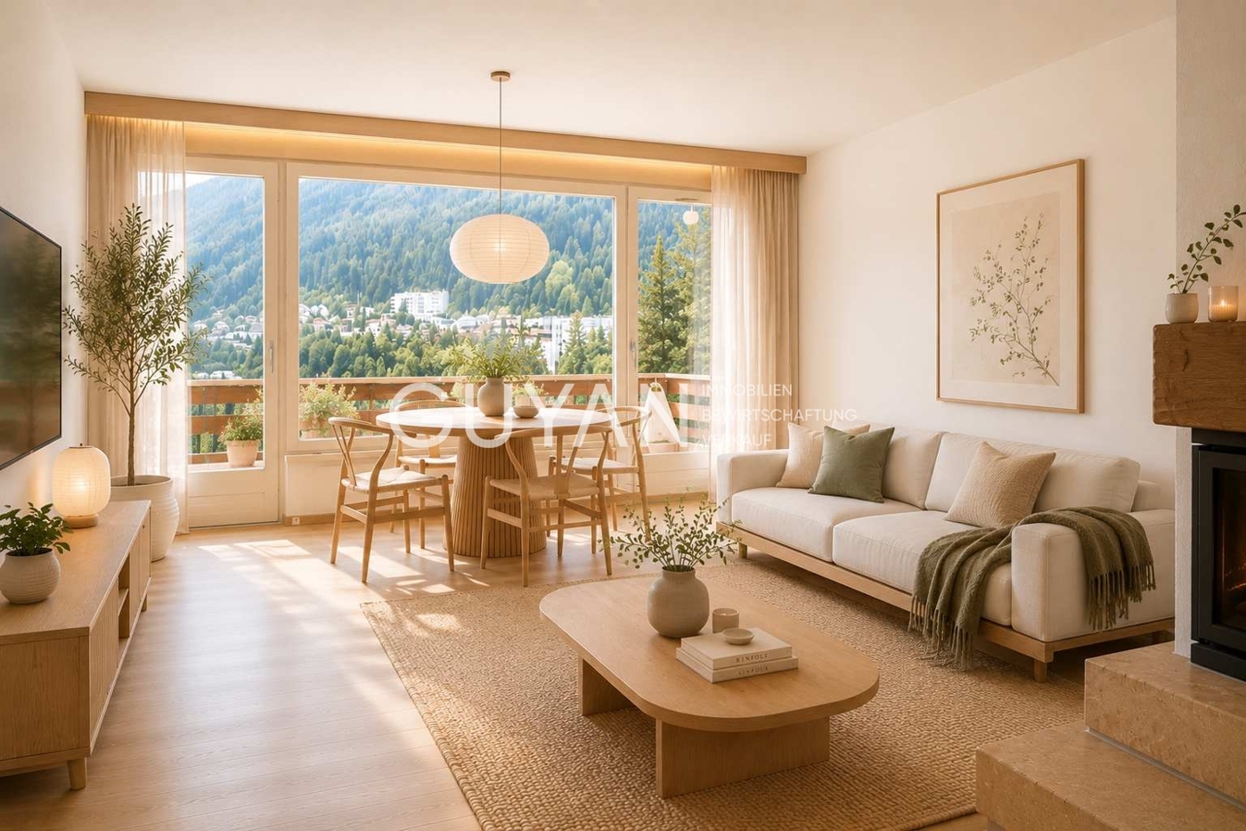 Wohnzimmer visualisiert