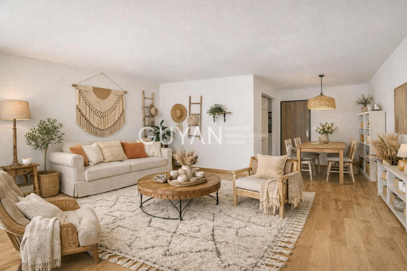 Visualisierung Ess- und Wohnbereich