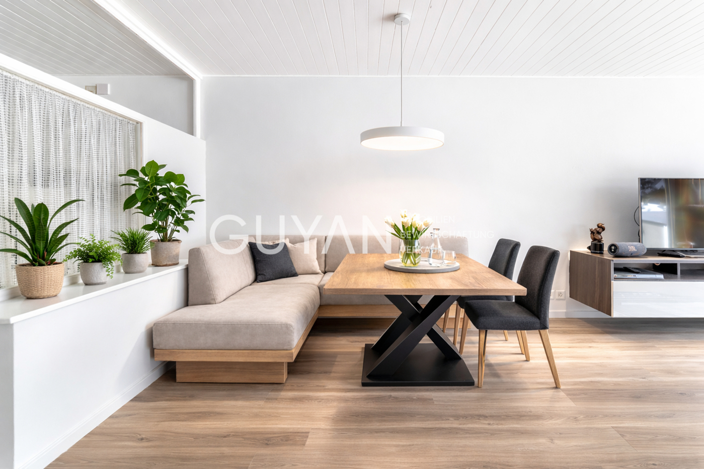 Visualisierung Ess- und Wohnbereich