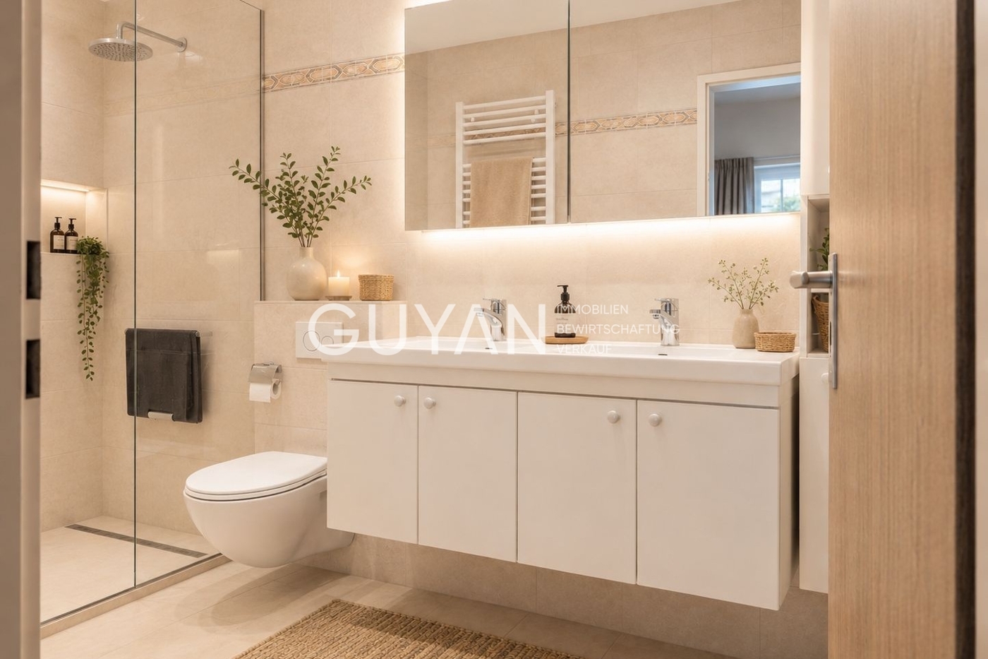 Badezimmer visualisiert zugeschnitten